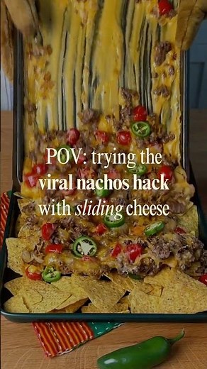 The Best Nachos for Game Day (Sliding Cheese Trend)