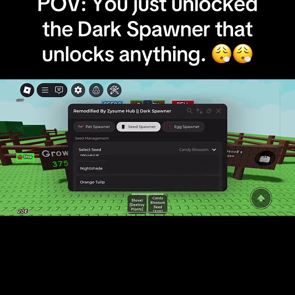 Auto Pet & Seed Spawner Dark Spawner #growagarden #roblox #robloxscripts #deltaexecutor #script #viral #trending #fyp