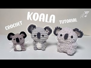 🐨 Crochet Cute Animals Tutorial - Koala | No sew | Amigurumi | Plushies