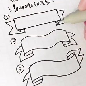 95K views · 596 reactions | 3 ways to draw banners by @esthersletters . Leave a  if you found the video helpful! . ~ materials ~ Micron pens 0.5 and 0.05 . . #TCH #TheCalligraphyHub #TheSatisfyingArts | The Calligraphy Hub | Facebook