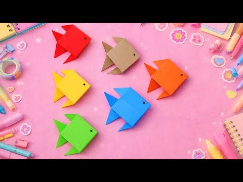 Origami Cute Fish | How to make a paper fish | Simple and Aesthetic Paper Craft