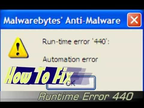 Runtime Error 440 Fix
