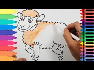 How to draw sheep - Coloring Pages Sheep for baby - How to Draw animals for kids | Tanimated Toys