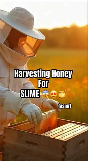 HONEY SLIME😍 #asmr #odlysatisfying #satisfying #slimeasmr #slime