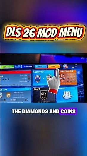 DLS 26 Mod 🔥 Unlimited Coins & Diamonds in Dream League Soccer 2026 (iOS/Android) #dls26 #shorts