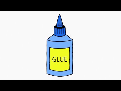 How to Draw Glue Bottle and Color it - Very Easy