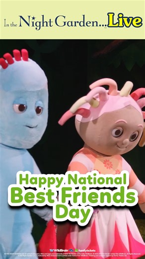 🤗 Happy National Best Friends Day! Today is all about celebrating the wonderful bonds we share with our best friends. Why not get together with your best friends and their little ones and plan a trip to see Igglepiggle and his best friend Upsy Daisy at In the Night Garden Live! There's still time to book tickets at ➡️ NightGardenLive.com for this unforgettable experience and to enjoy the magic of In the Night Garden Live together. Pip-pip, onk-onk ☀️🍃 #NightGardenLive #IntheNightGardenLive2024