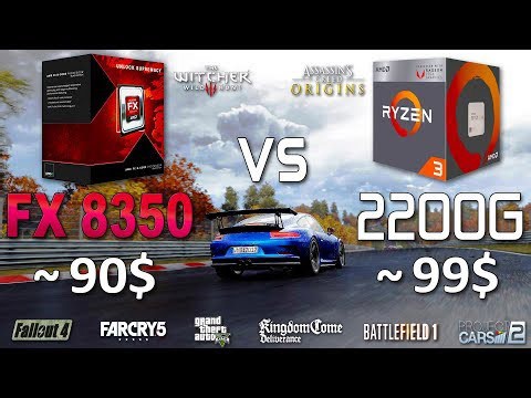 FX 8350 vs Ryzen 3 2200G Test in 8 Games