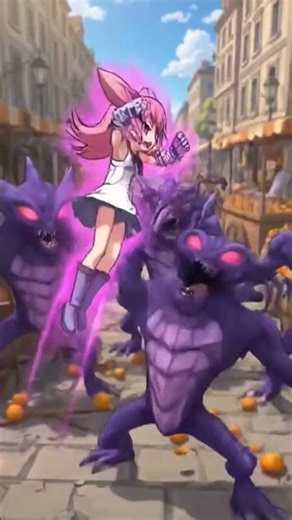 anime girl attack aliens