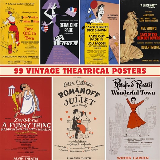 350  Vintage Theatrical Posters: Stage, Musical, Drama Art (300 DPI Printable) - Etsy New Zealand