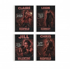 Resident Evil Character Poster Set | Survival Horror Art (digital Download) - Etsy Canada