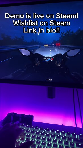 Experience Motorcycle Night Ride – Free on Steam