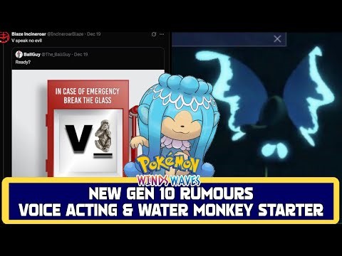 NEW POKEMON GEN 10 RUMOURS!! VOICE ACTING & WATER MONKEY STARTER!! | Pokemon Rumour
