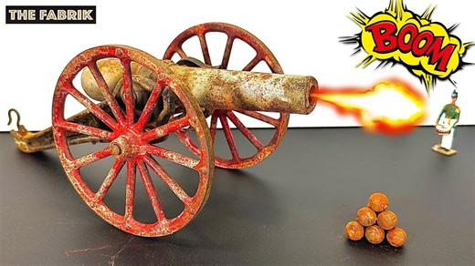 1920's Vintage Tin Toy Cannon 💥 Restoration