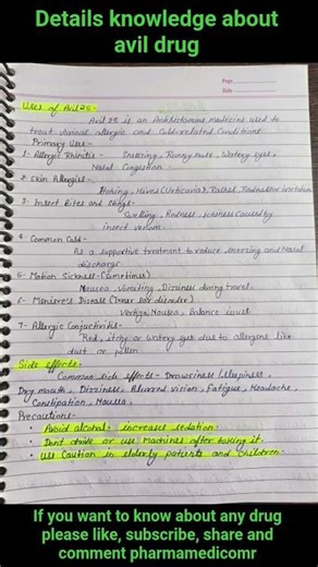 details knowledge about avil drug