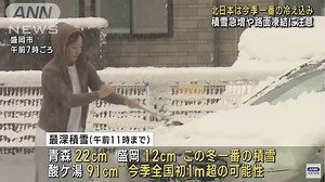 Intense cold wave hits Japan, snow to reach 1 meter