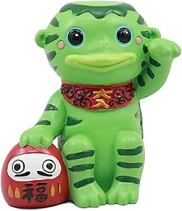 Atlantic Ebros Japanese Talisman Maneki Kappa Statue Folklore Giant Salamander River Blessings Figurine