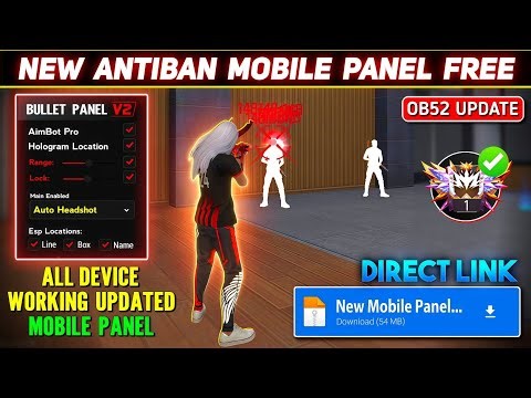 Free Fire Panel Mobile 🔥 FF Antiban Panel OB52 | Free Fire Hack New 😈 FF Injector 2026 | FF Panel