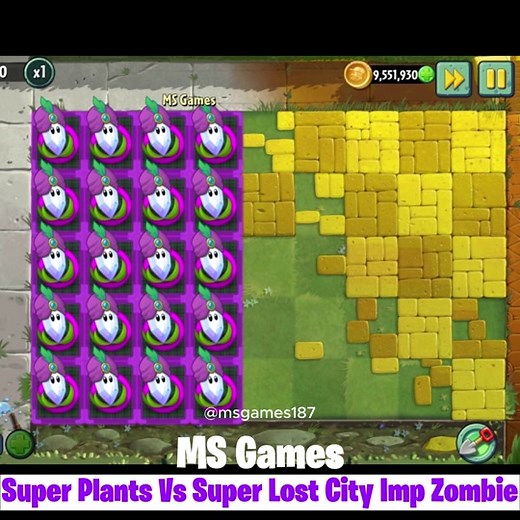 Super Plants Vs Super Lost City Imp Zombie Part 2 #pvz2 #plantsvszombies2 #pvz #plantsvszombies #game #msgames
