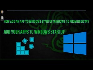 How add an app to windows startup with registry