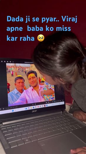 Dada ji se pyar.. Viraj apne baba ko miss kar raha 🥺 #baba #cutebaby