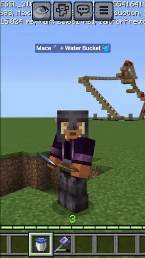 Minecraft MACE 🔨+ Water Bucket 🪣