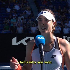 8.8K views · 321 reactions | The secret to a first Slam QF for Alizé Cornet? Cheesecake, of course. Treat yourself.  #AusOpen • #AO2022• #AOInterview | Australian Open | Facebook