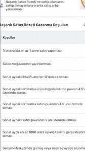 Trendyol başarılı satıcı rozeti nasıl alınır?