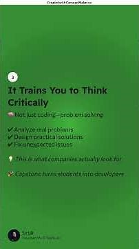 Capstone Explained: Why It’s the Most Important Subject for IT Students #coding #techeducation
