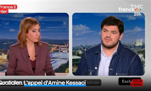 20h30 Médias : Amine Kessaci, militant anti-narcotrafic, témoigne après l'assassinat de son frère