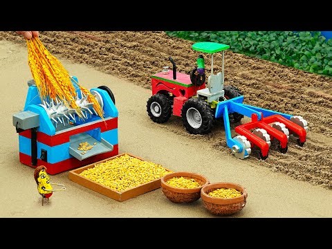 TOP DIY Tractor Making mini Rice Harvester Machine | DIY Plow Machine 🌀 HP Mini DIY Tractor