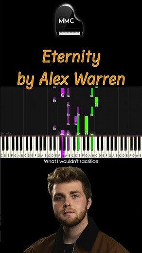 Eternity by Alex Warren piano cover / tutorial + sheet music + lyrics