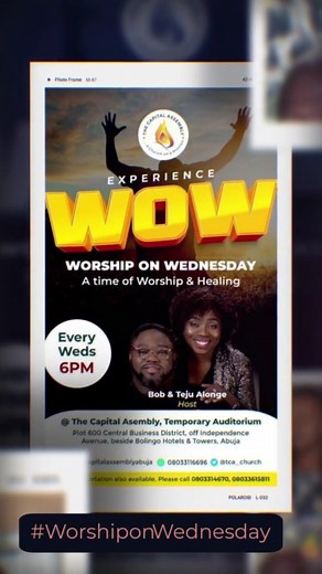 Worship is an opportunity to encounter the Lord. This is how we receive the charge so we can take charge! Join us tomorrow for Worship on Wednesday (WOW) at The Capital Assembly by 6pm (WAT) | Capital Assembly Abuja | Facebook
