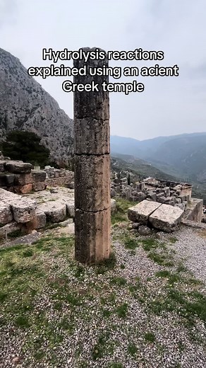 Hydrolysis Reactions Explained with Ancient Greek Temple