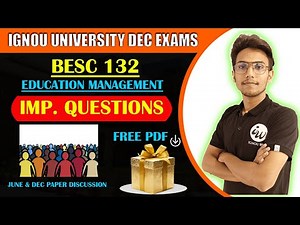 BESC 132 | EDUCATION CONCEPT - HINDI | IMPORTANT QUESTIONS | IGNOU WALAY