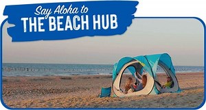Beach Hub next-generation portable beach shelter and sunshade