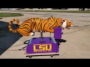 LSU Tigers themed coin operated kiddie ride