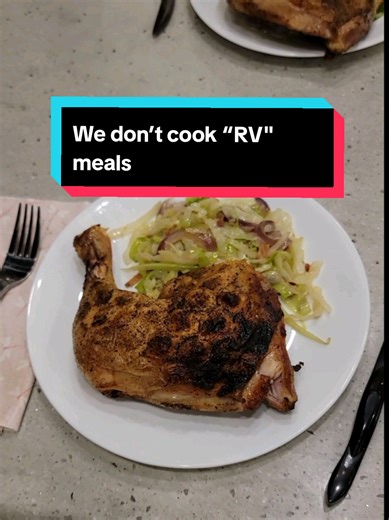 RV cooking doesn’t need to be a whole new system. Normal food still works on the road.\t What’s a “normal” meal you’d still want to cook in an RV?\t #rvcookingmadeeasy #rvcooking #fulltimervliving