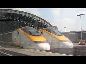 UK: Leaving London Waterloo International station (closed) on Eurostar train to Paris Gare du Nord