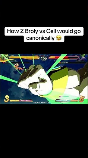 Canon Z Broly vs Cell fight in DBFZ 😭 | Dragon Ball Fighterz #dragonball #dbz #dragonballfighterz