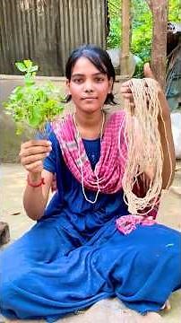 16-Year-Old Girl Crafts a Beautiful Tulsi Mala from Tulsi Tree Branches | Step-by-Step Process