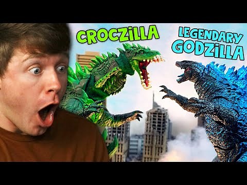 CROCZILLA vs LEGENDARY GODZILLA the STOP MOTION BATTLE! (Reaction)
