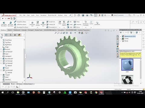How to design Sprocket in solidworks