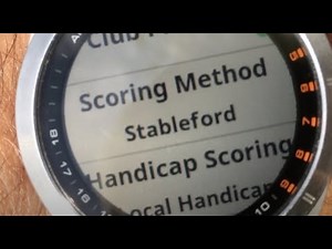 Garmin golf watch - How to set scoring and Stableford