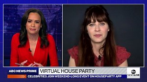 42K views · 36 reactions | The app Houseparty is hosting a virtual weekend-long, star studded event amid the novel coronavirus pandemic. "It's been a difficult time for everyone...We love thinking of ideas to make people happy," Zooey Deschanel says, about staying inspired during these times. abcn.ws/2Z8hK2C | ABC News Live | Facebook
