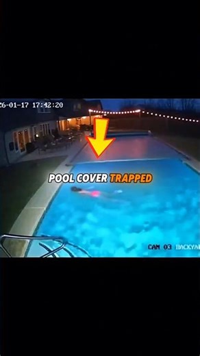 Trapped Under Pool Cover 🏊‍♀️ #shorts