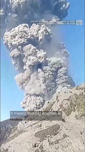 Indonesia's Mt Dukono erupted on May 8th, forcing hikers to rush to safety | #shorts #volcano