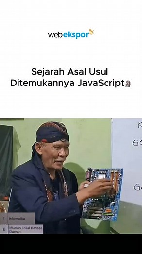 Web Ekspor on Instagram: "ternyata javascript tuh skrip jawa 🗿 #javascript #jawa #coding #bahasapemograman"