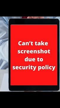 Can’t take screenshot due to security policy | Screenshot not working problem fix