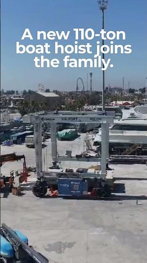 New 110-Ton Boat Hoist by Cimolai Technology